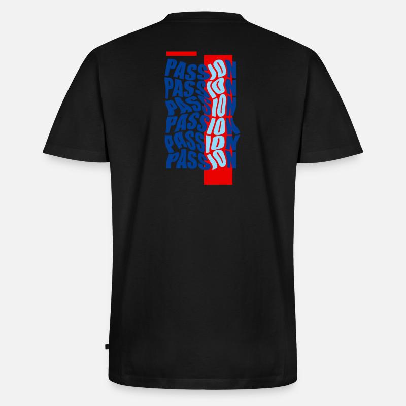 Leidenschaft - Männer Premium Bio T-Shirt mit V-Ausschnitt - Schwarz
