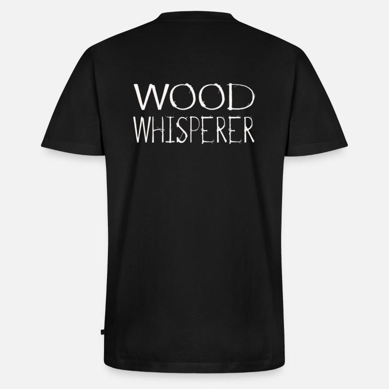 Holzfäller Waldarbeiter Holzarbeiter - Männer Premium Bio T-Shirt mit V-Ausschnitt - Schwarz