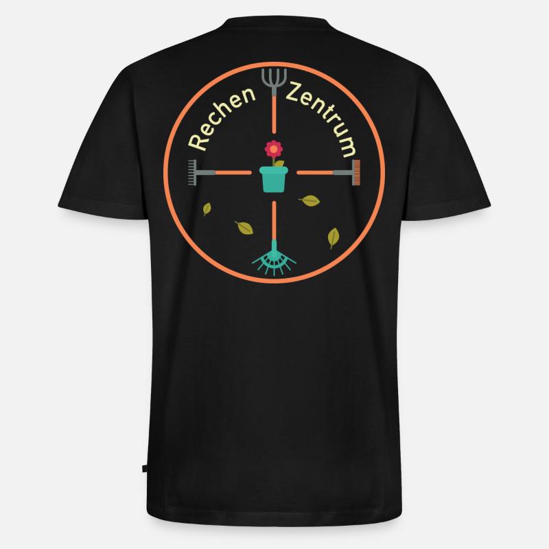 Rechenzentrum Garten Rechen Gärtner Gartenarbeit - Männer Premium Bio T-Shirt mit V-Ausschnitt - Schwarz