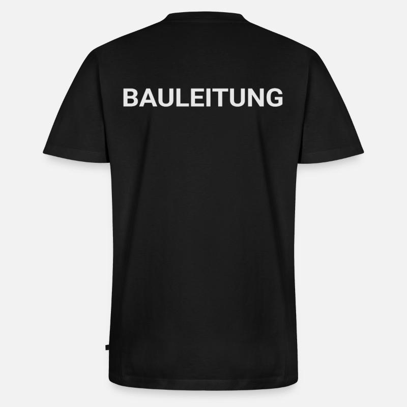 Bauleitung - Bauleiter Geschenk - Männer Premium Bio T-Shirt mit V-Ausschnitt - Schwarz