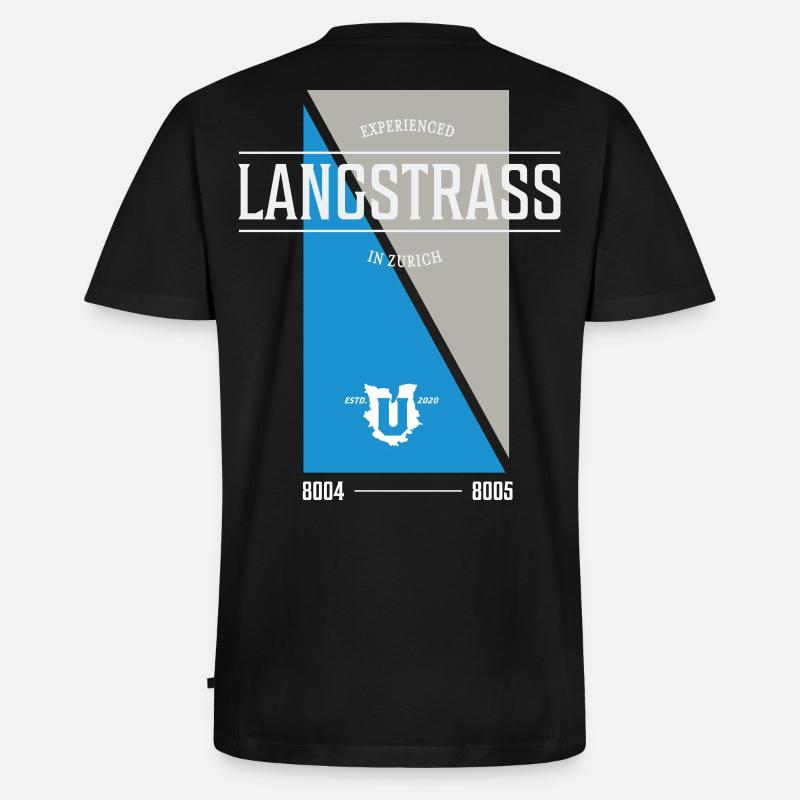 Langstrass Edition - Männer Premium Bio T-Shirt mit V-Ausschnitt - Schwarz