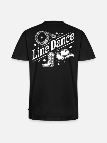 Line Dance Western Motif - Men's Premium Organic T-shirt with V-neck - black