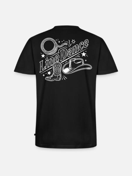 Line Dance Country Western Motif - Men's Premium Organic T-shirt with V-neck - black