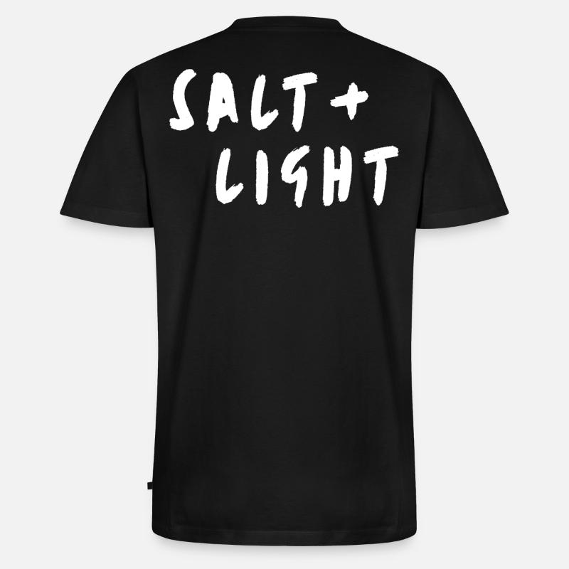 Salt + light - Männer Premium Bio T-Shirt mit V-Ausschnitt - Schwarz