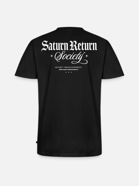 Société du Retour de Saturne - T-shirt encolure en V Premium bio Homme - noir