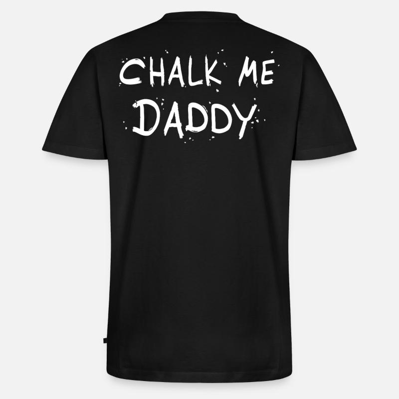 Chalk Me Daddy - Boulder/ Kletter Pun - Männer Premium Bio T-Shirt mit V-Ausschnitt - Schwarz