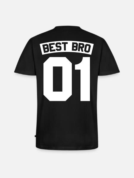 Best Bro - Männer Premium Bio T-Shirt mit V-Ausschnitt - Schwarz