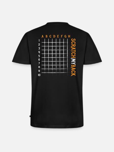 Scratch My Back back scratch speelveldmassage - Mannen Premium Bio T-shirt met V-hals - zwart