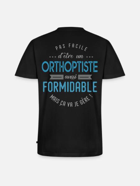 orthoptiste formidable - T-shirt encolure en V Premium bio Homme - noir