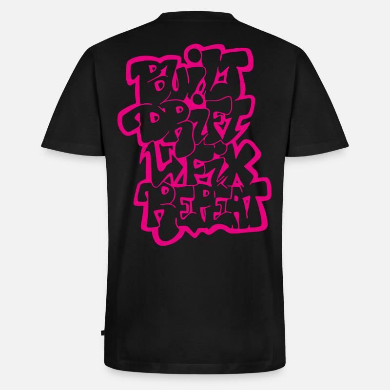 Built Drift Fix Repeat 03 - Männer Premium Bio T-Shirt mit V-Ausschnitt - Schwarz