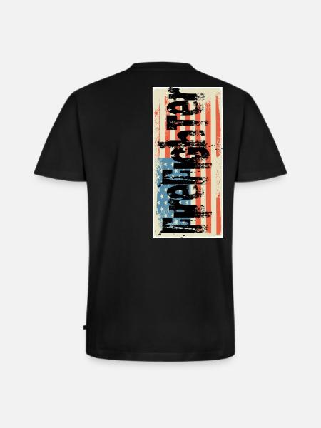 Feuerwehrmann - Männer Premium Bio T-Shirt mit V-Ausschnitt - Schwarz