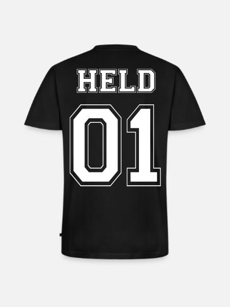 HELD 01 - White Edition - Men's Premium Organic T-shirt with V-neck - black