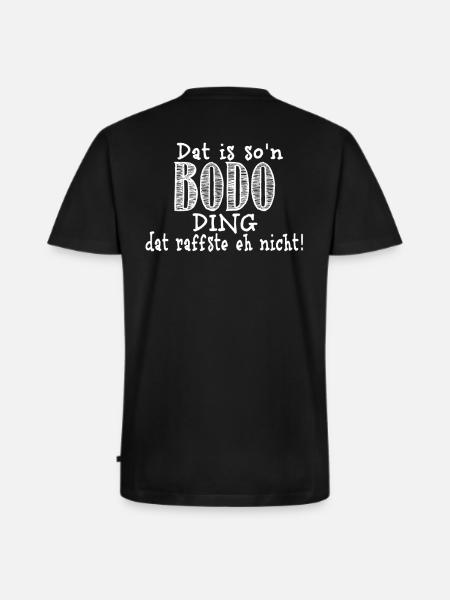 Bodo - Männer Premium Bio T-Shirt mit V-Ausschnitt - Schwarz