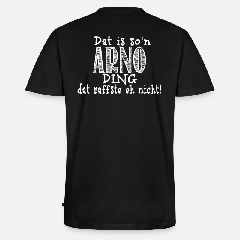 Arno - Männer Premium Bio T-Shirt mit V-Ausschnitt - Schwarz