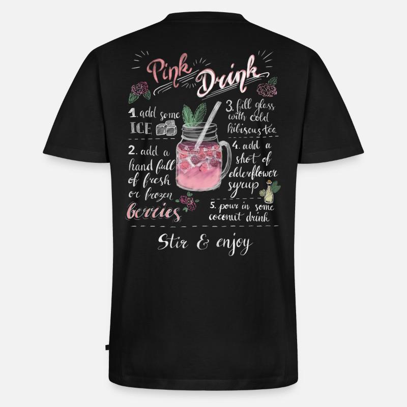 Pink Drink - Männer Premium Bio T-Shirt mit V-Ausschnitt - Schwarz