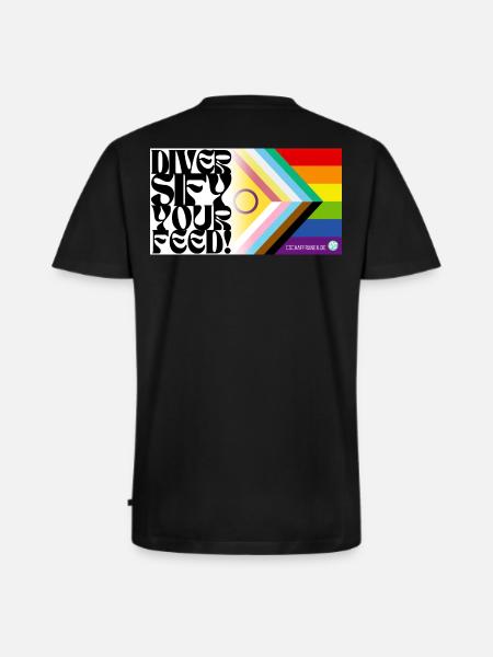 🌈♿ Pride & Disability – Including Flag - Men's Premium Organic T-shirt with V-neck - black