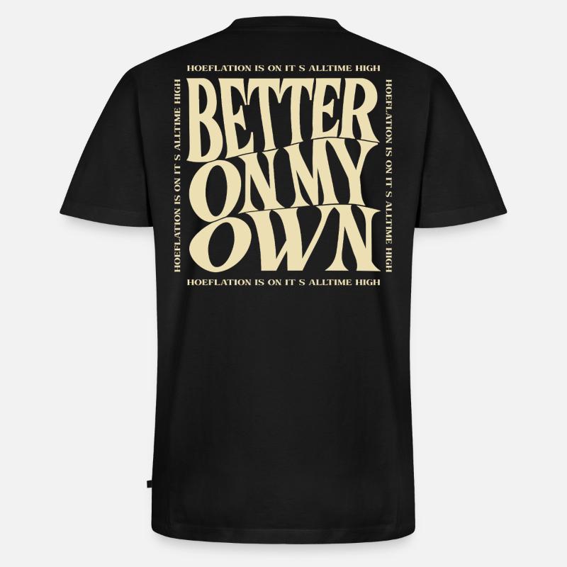 Better on my own - Männer Premium Bio T-Shirt mit V-Ausschnitt - Schwarz