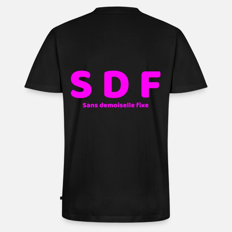 OBDACHLOS - Männer Premium Bio T-Shirt mit V-Ausschnitt - Schwarz