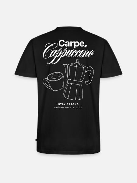 Carpe Cappuccino Design - Men's Premium Organic T-shirt with V-neck - black