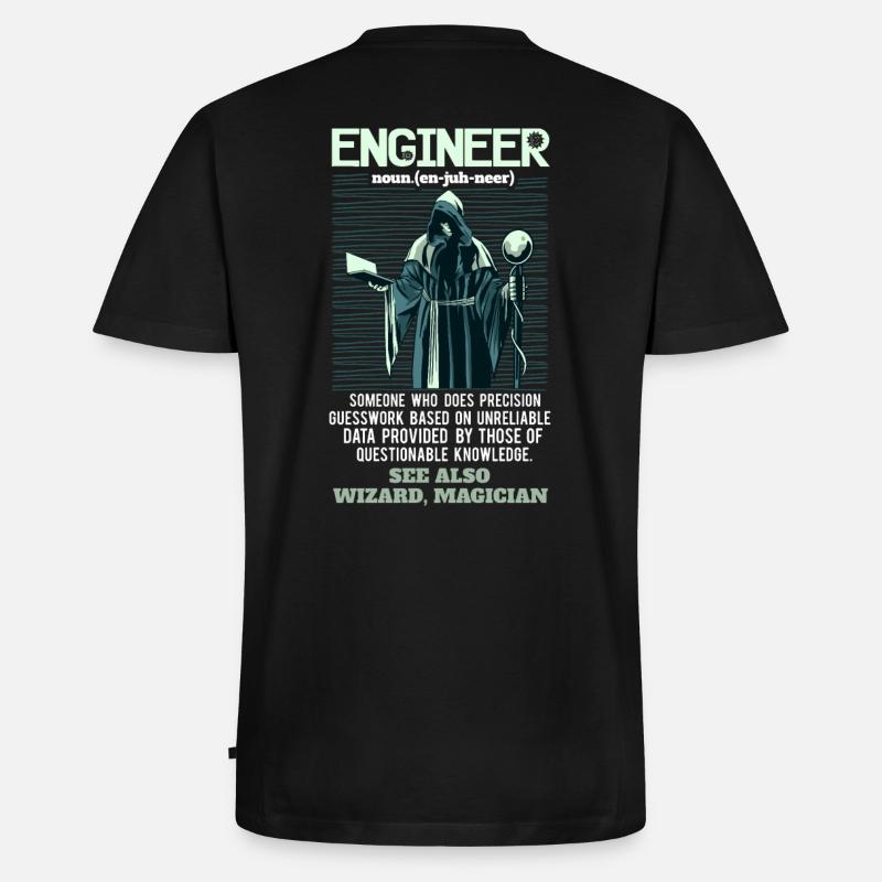 Ingenieur Definition lustiger Spruch Geschenk - Männer Premium Bio T-Shirt mit V-Ausschnitt - Schwarz