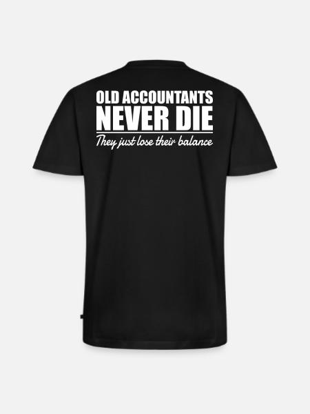 Accountant pension funny saying gift - Men's Premium Organic T-shirt with V-neck - black