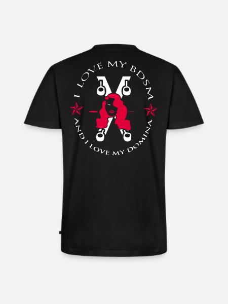 Domina-2 - Männer Premium Bio T-Shirt mit V-Ausschnitt - Schwarz