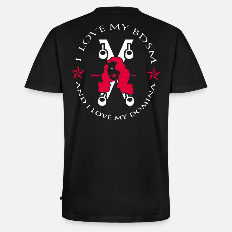 Domina-2 - Männer Premium Bio T-Shirt mit V-Ausschnitt - Schwarz