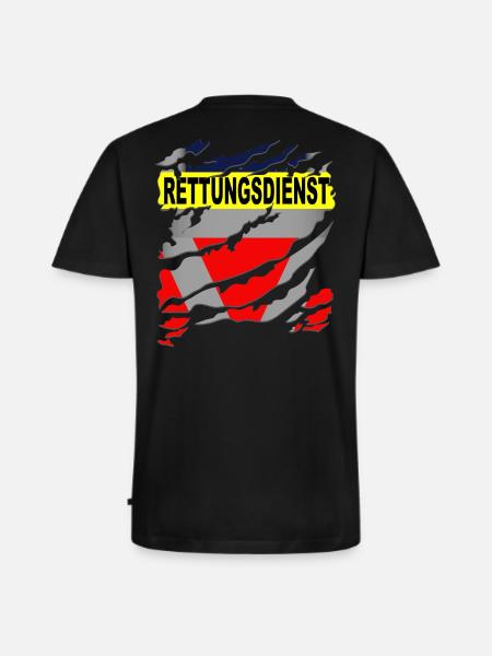 Rettungsdienst Uniform - Männer Premium Bio T-Shirt mit V-Ausschnitt - Schwarz