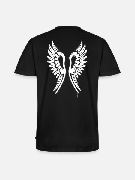 Angelwings Ailes d’ange - T-shirt encolure en V Premium bio Homme - noir