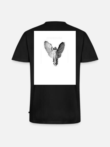 Freedom - Men's Premium Organic T-shirt with V-neck - black
