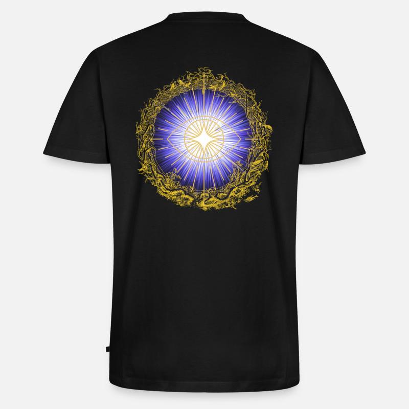 Design mit Auge - Männer Premium Bio T-Shirt mit V-Ausschnitt - Schwarz