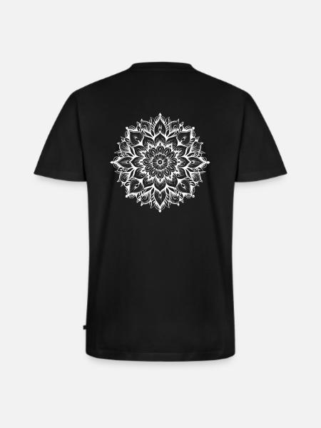 Yogi, Prana Mandala in white - Men's Premium Organic T-shirt with V-neck - black