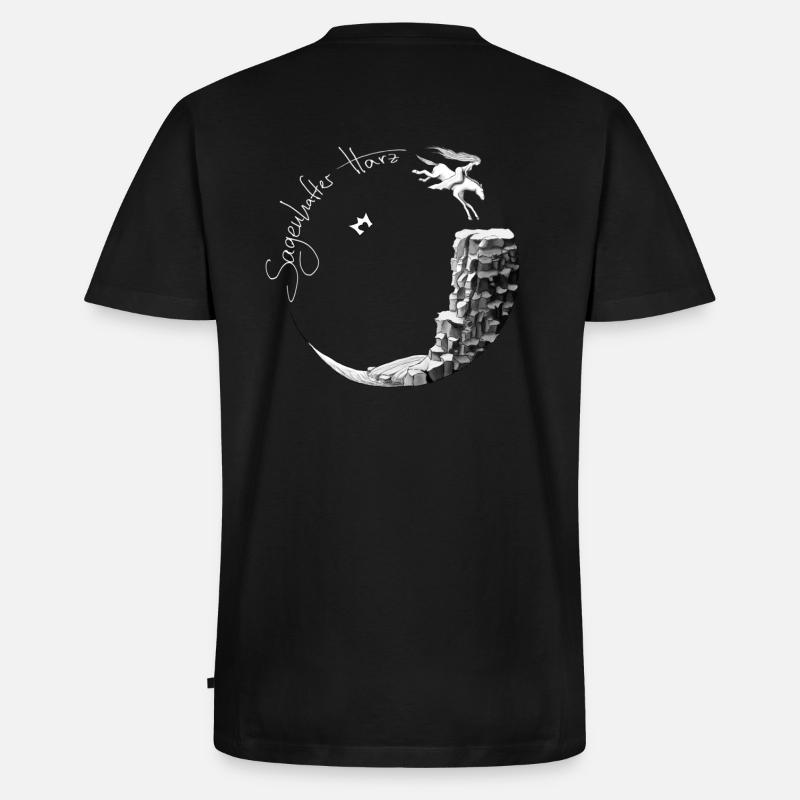 Sagenhafter Harz | dunkles Design - Männer Premium Bio T-Shirt mit V-Ausschnitt - Schwarz