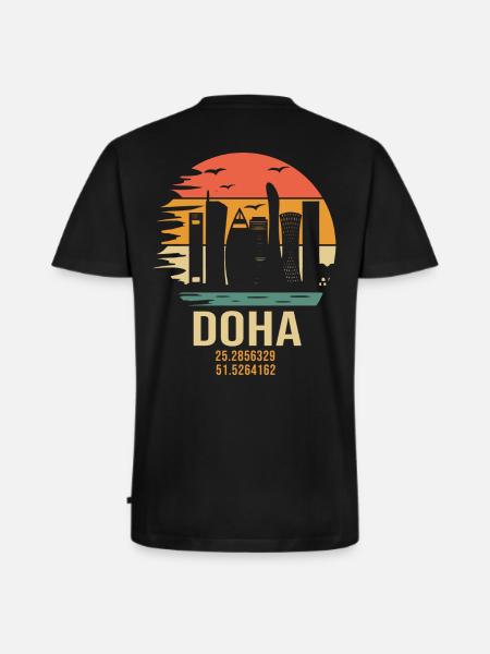 Qatar Doha Doha Qatar - Men's Premium Organic T-shirt with V-neck - black