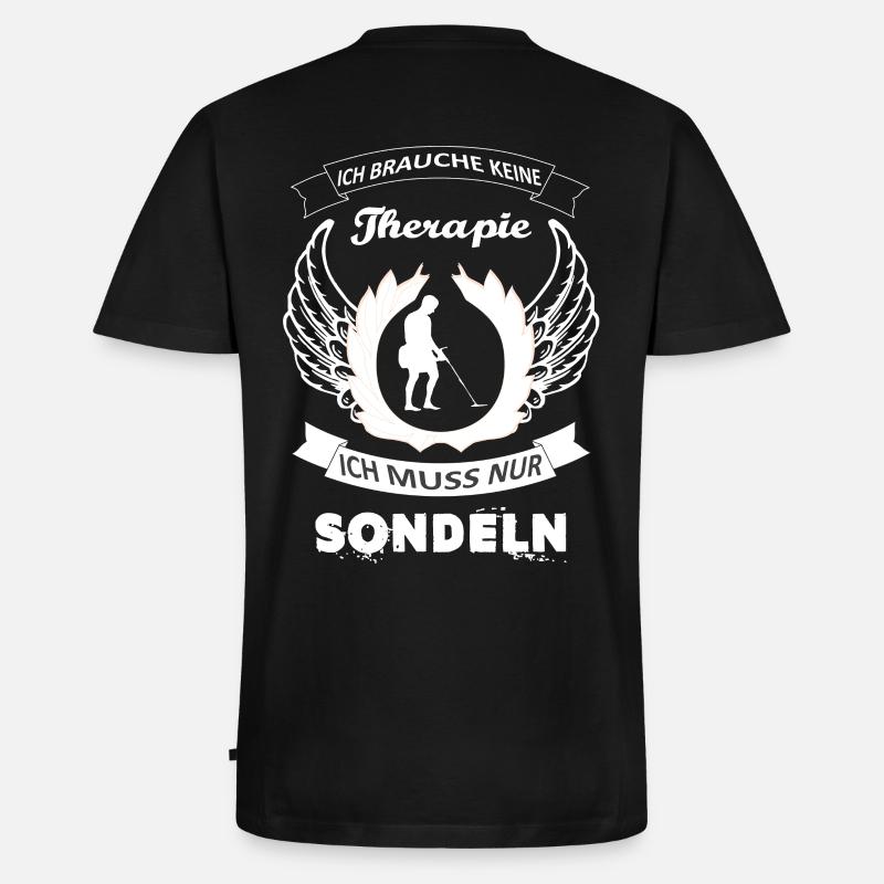 Sondeln Metalldetektor - Männer Premium Bio T-Shirt mit V-Ausschnitt - Schwarz