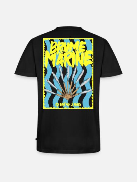 Marine mist and sardine fan - Men's Premium Organic T-shirt with V-neck - black