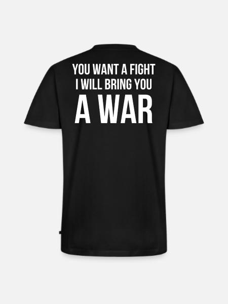Warrior Quote Fitness - Men's Premium Organic T-shirt with V-neck - black