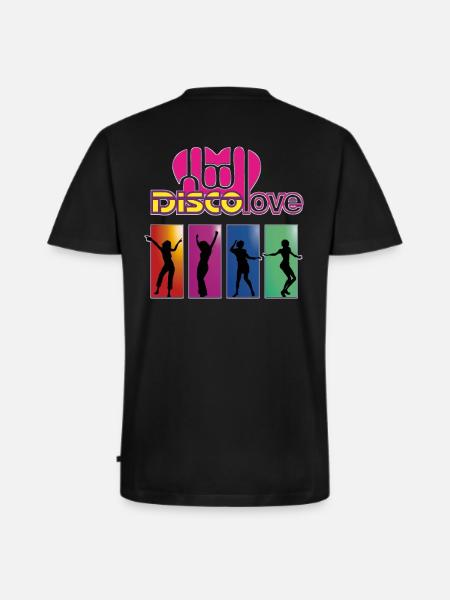 Disco Love Dance - Men's Premium Organic T-shirt with V-neck - black