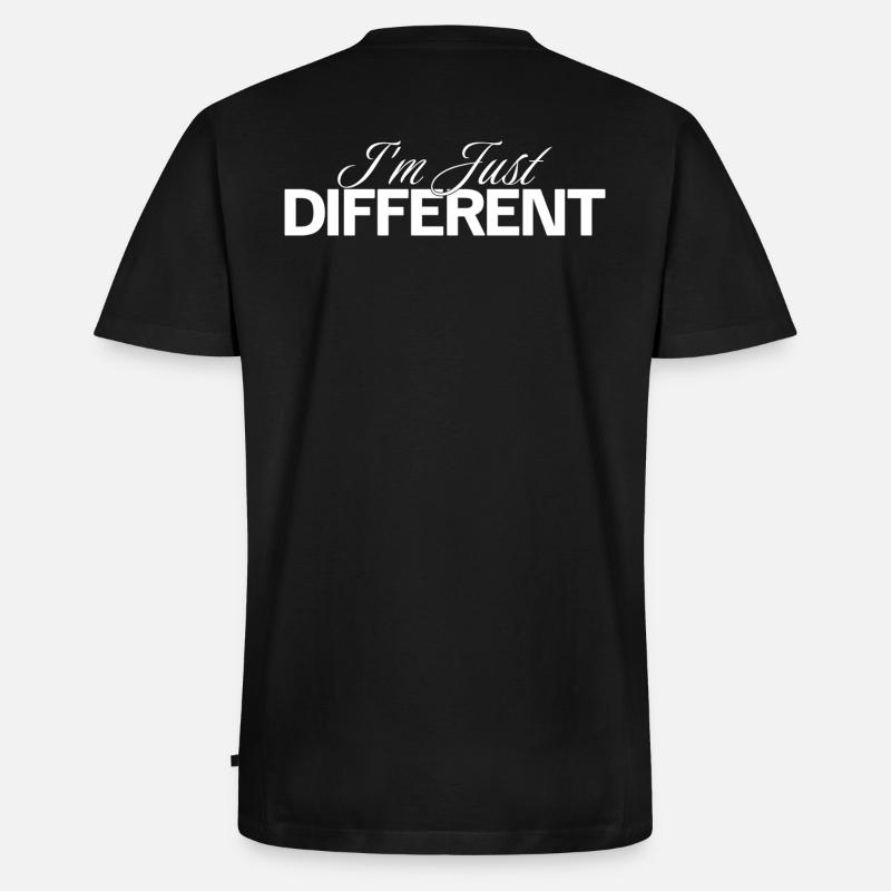 Ich bin anders - Männer Premium Bio T-Shirt mit V-Ausschnitt - Schwarz