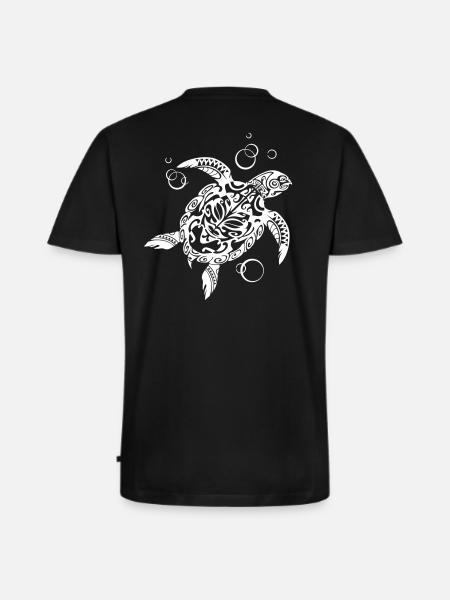 Watchful Turtle - Men's Premium Organic T-shirt with V-neck - black