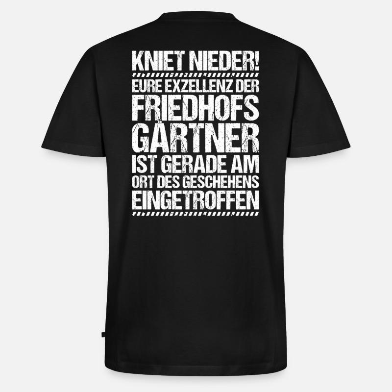 Friedhofsgärtner Friedhof Cemetery Gardener - Männer Premium Bio T-Shirt mit V-Ausschnitt - Schwarz