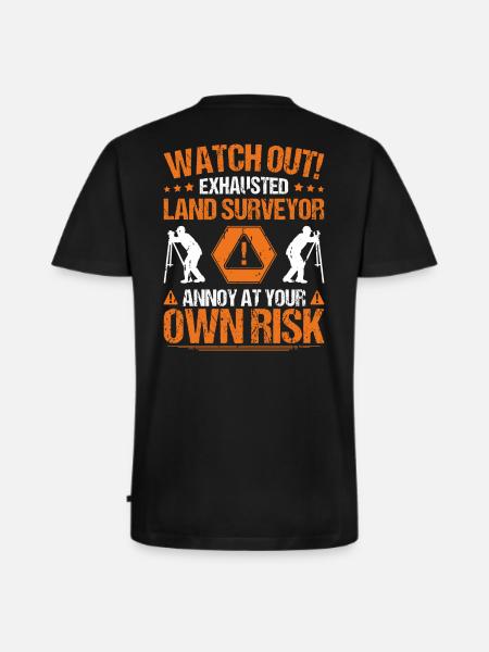 Vermessungstechniker Vermesser Land Surveyor - Men's Premium Organic T-shirt with V-neck - black