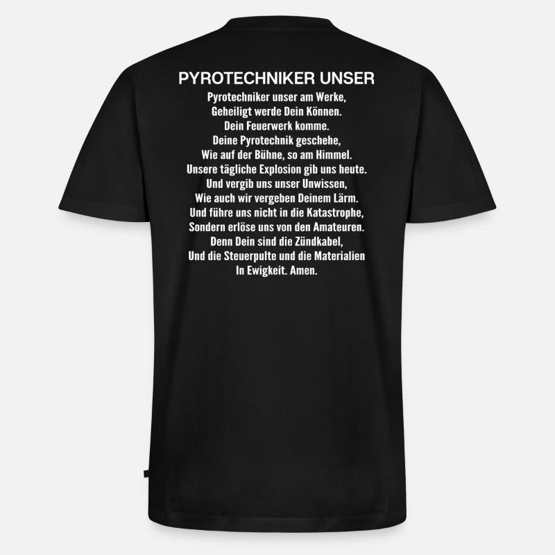 Pyrotechniker Feuerwerk Pyrotechnik Pyrotechnician - Männer Premium Bio T-Shirt mit V-Ausschnitt - Schwarz