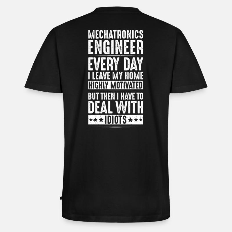 Mechatroniker Mechatronik Mechatronics Engineer - Männer Premium Bio T-Shirt mit V-Ausschnitt - Schwarz