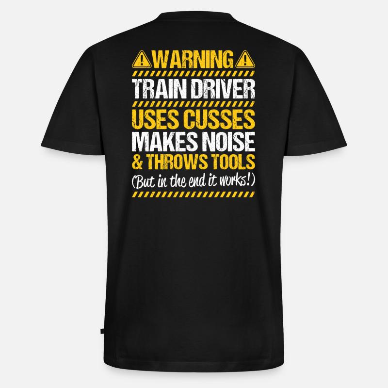 Triebfahrzeugführer Lokführer Train Driver - Männer Premium Bio T-Shirt mit V-Ausschnitt - Schwarz