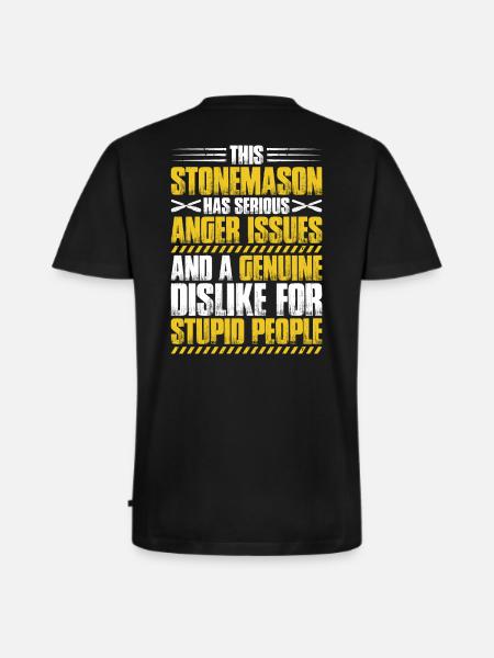 Steinmetz Steinbildhauer Stonemason Stone Mason - Men's Premium Organic T-shirt with V-neck - black