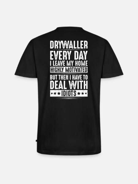 Drywall fitter Drywaller - Men's Premium Organic T-shirt with V-neck - black