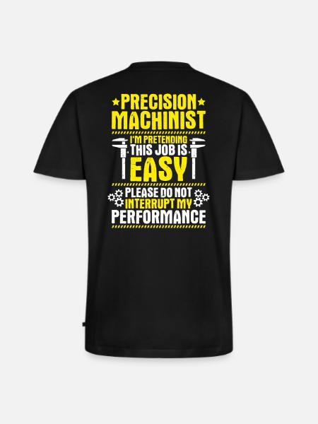 Precision mechanic Precision Machinist - Men's Premium Organic T-shirt with V-neck - black