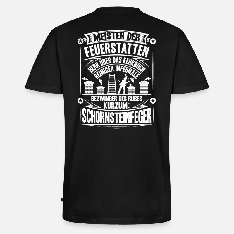 Schornsteinfeger Kaminkehrer Chimney Sweep - Männer Premium Bio T-Shirt mit V-Ausschnitt - Schwarz