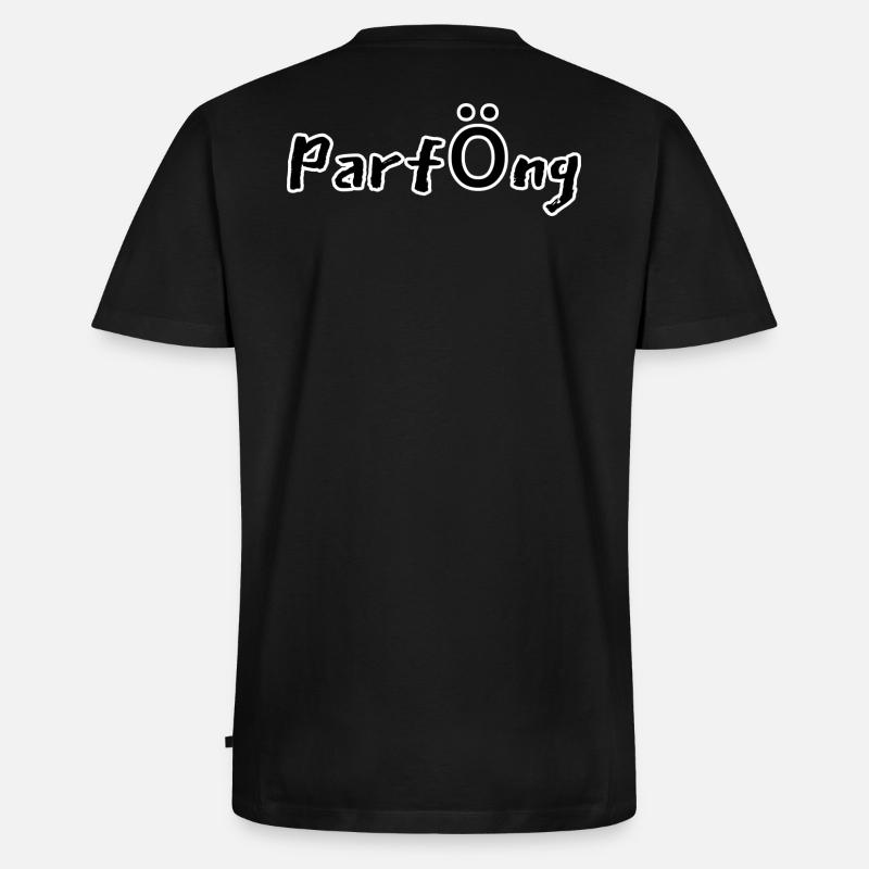 PARFÖNG - Männer Premium Bio T-Shirt mit V-Ausschnitt - Schwarz